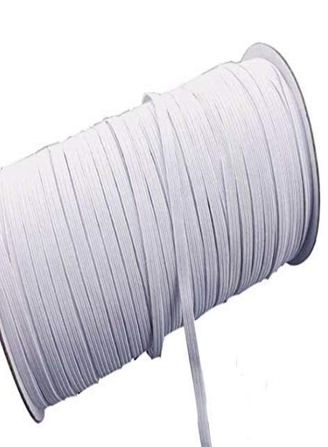 COSSESS White Knitted Elastic 4 mm X 300 Meters | C-3 Used in Masks AS Ear Loops | Used in Tailoring Activities - Image 2